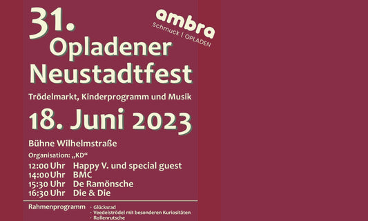 31. OPLADERNER NEUSTADTFEST mit ambra Schmuck ATELIER am 18. Juni 2023