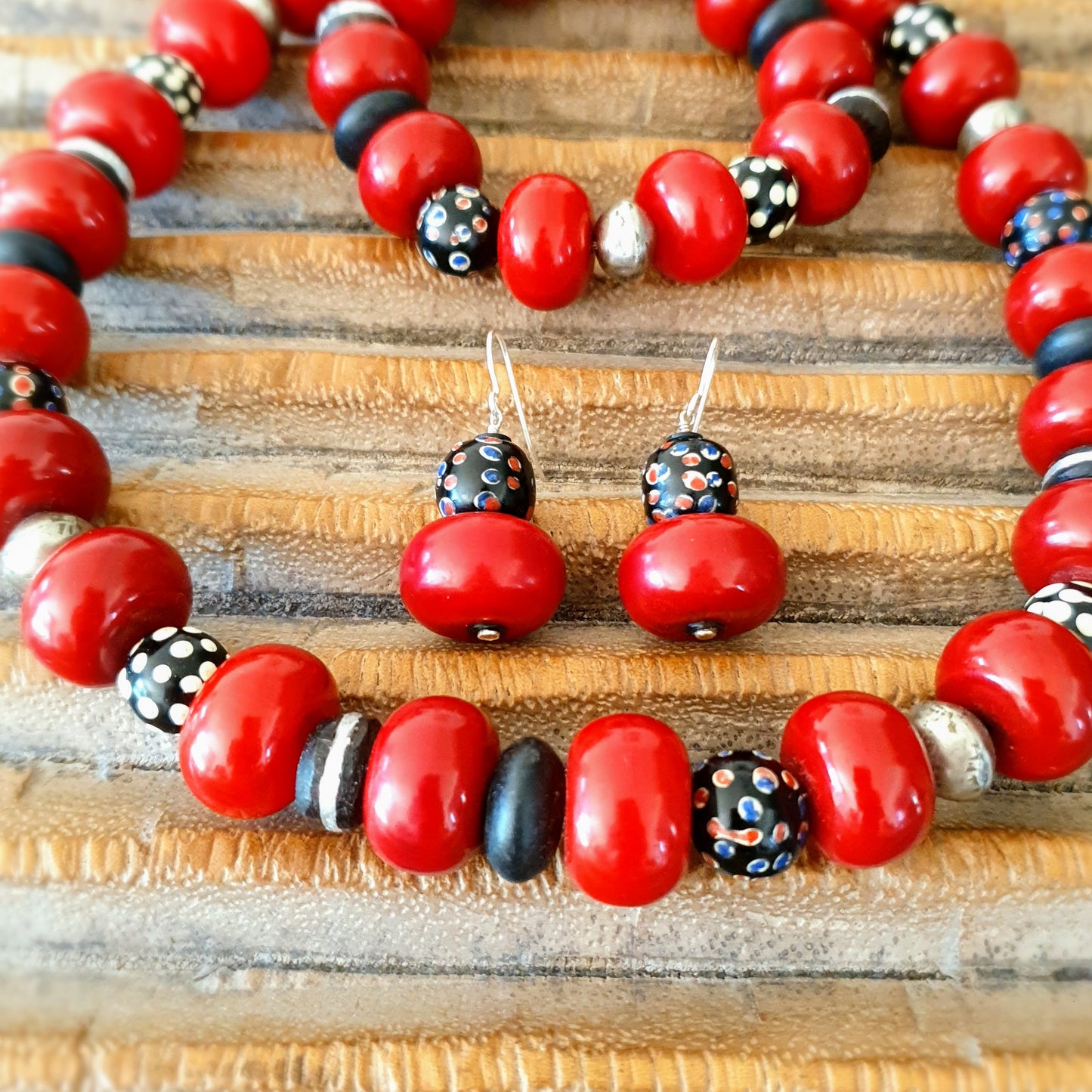 RED DOTS Jewelry Set