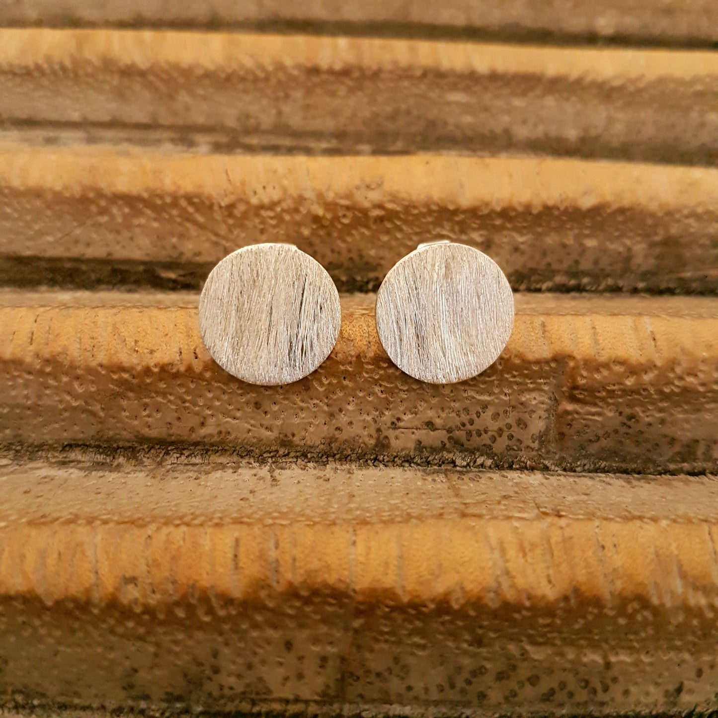 Ohrstecker aus mattiertem Sterlingsilber