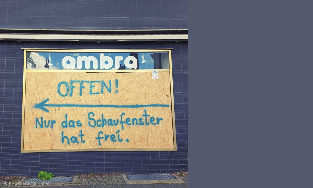 Nur das Schufenster hat frei.