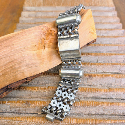 Q0107 | Antikes Tamilisches Silber-Gliederarmband