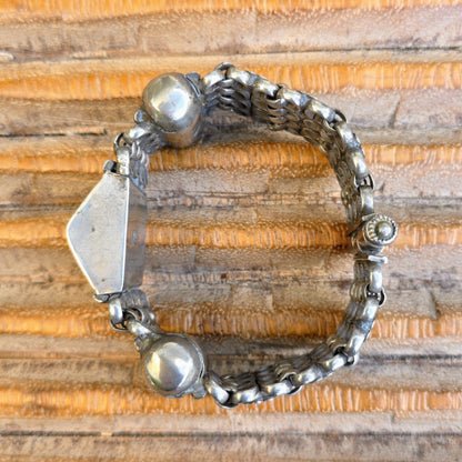 Q0107 | Antikes Tamilisches Silber-Gliederarmband