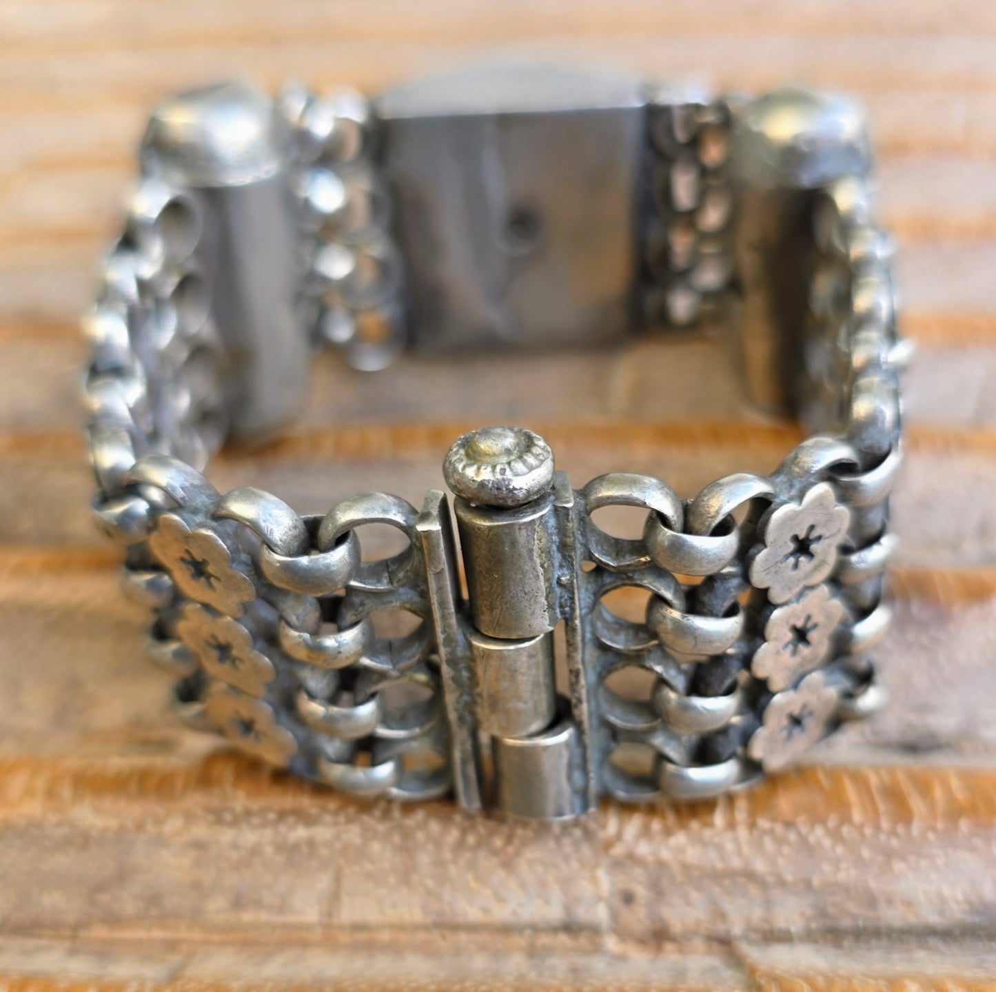 Q0107 | Antikes Tamilisches Silber-Gliederarmband