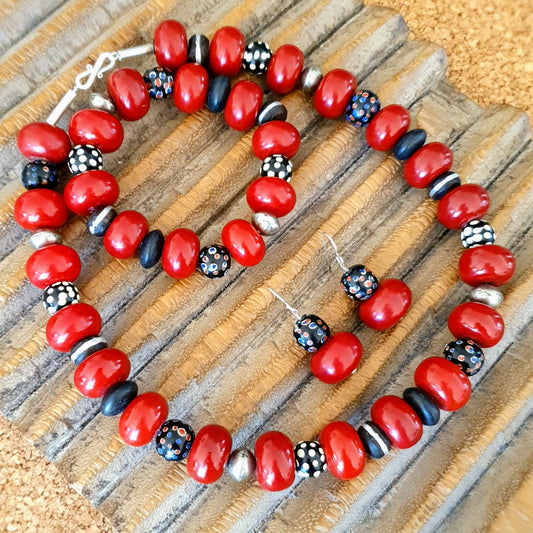 RED DOTS Jewelry Set